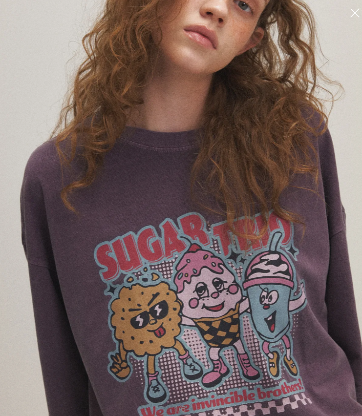 CPGN STUDIO / Sugartrio Pigment Short T-shirt / Ash Purple /   JUL25