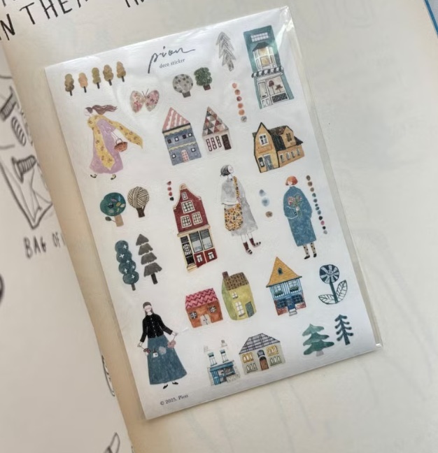 Pion．散步 和紙割型貼紙