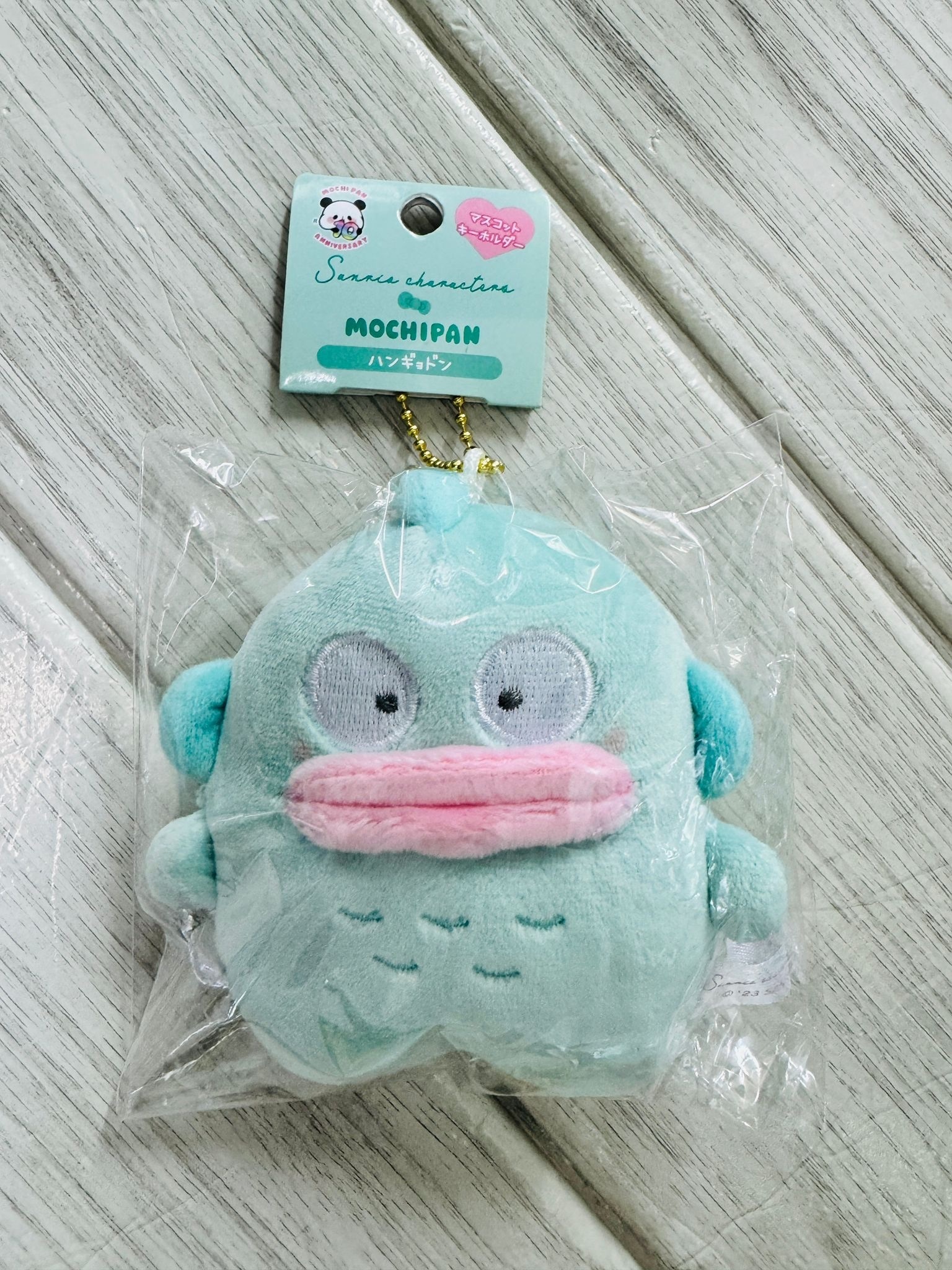 SanrioXMochipan Hangyodon 水怪豆豆眼掛件公仔