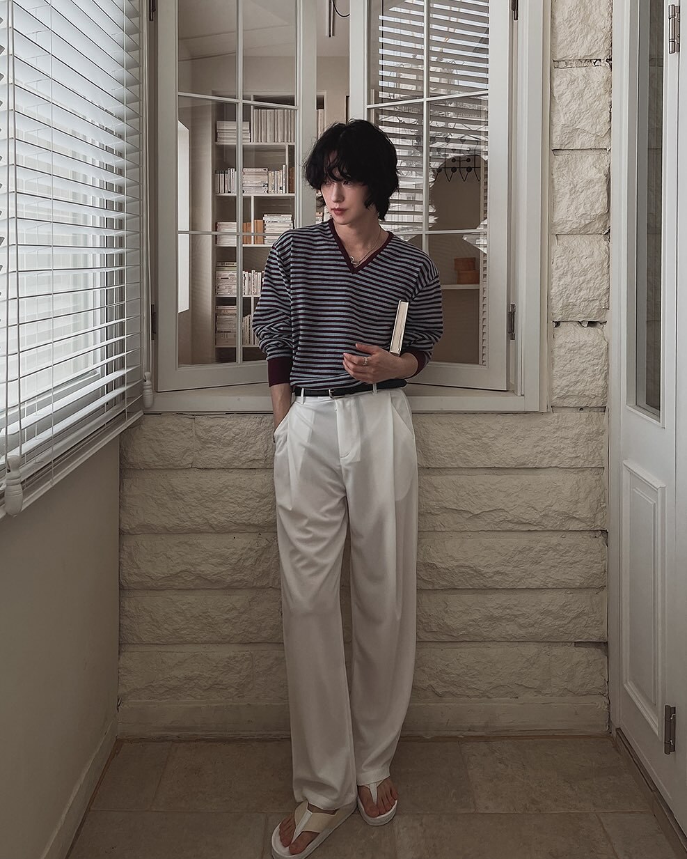 (韓國獨家特價)Howes 單褶寬褲西裝褲