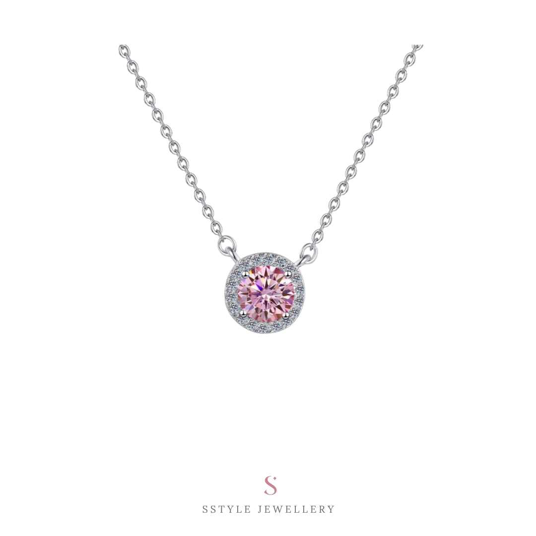 Sakura Bloom moissanite necklace