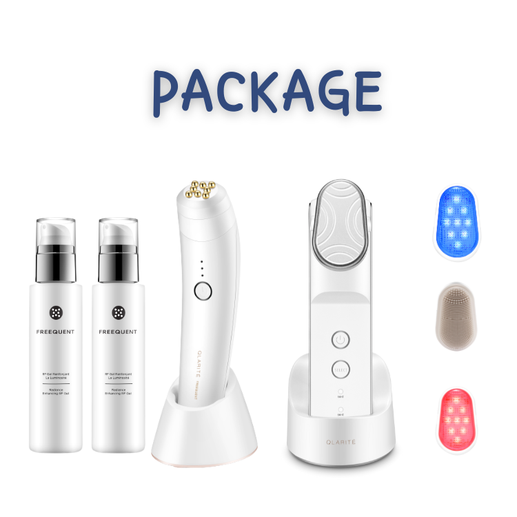 【港澳套裝】LedSonic+ 多效美容儀 + FREEQUENT 家用射頻 (RF) 冷凍美容儀  + 2支煥彩瑩亮 RF 凝膠 150ml (免運費)