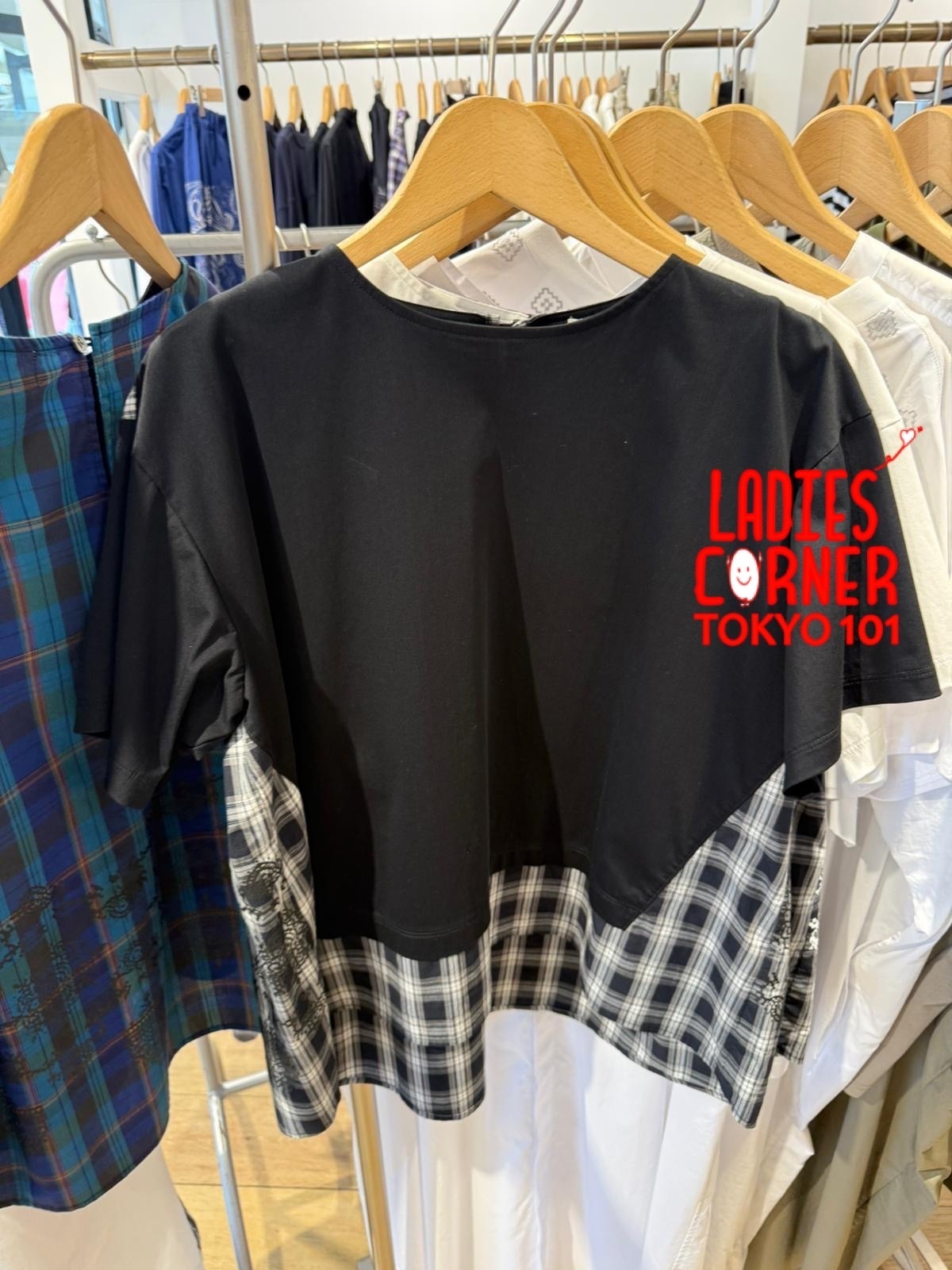 Zucca S Check docking jersey / cut and sew