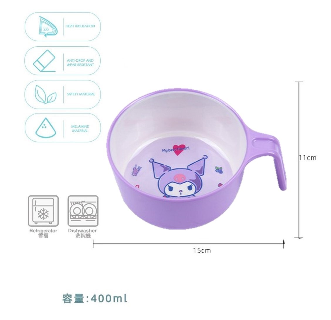 佻皮魔女 Sanrio| 有耳湯碗+湯匙 (科學瓷)