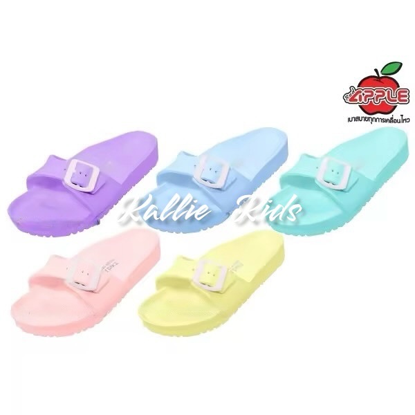 REDAPPLE - 糖果色單帶平底拖鞋 #BG2561-PT