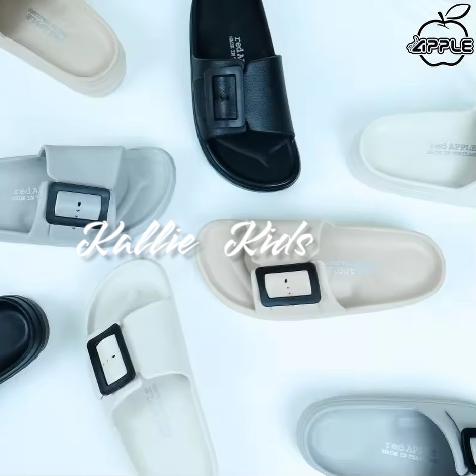 REDAPPLE - 一字粗帶厚底拖鞋 #BG3644