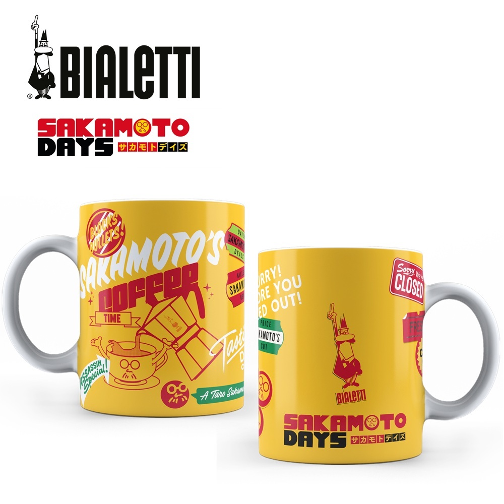 意大利 BIALETTI x《坂本日常》限量聯乘- 350ml 陶瓷馬克杯 -黃 -SAKAD02FB
