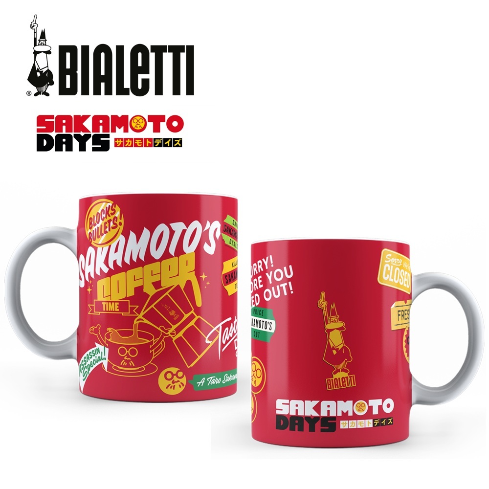 意大利 BIALETTI x《坂本日常》限量聯乘- 350ml 陶瓷馬克杯 -紅 -SAKAD01FB