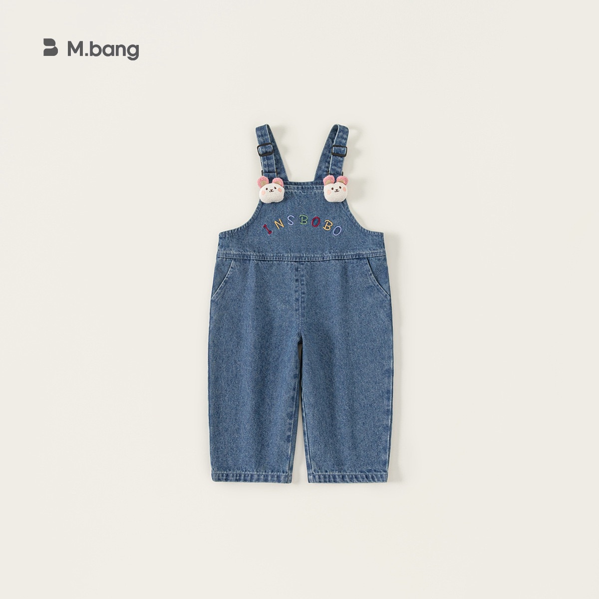 可愛小玩偶吊帶褲