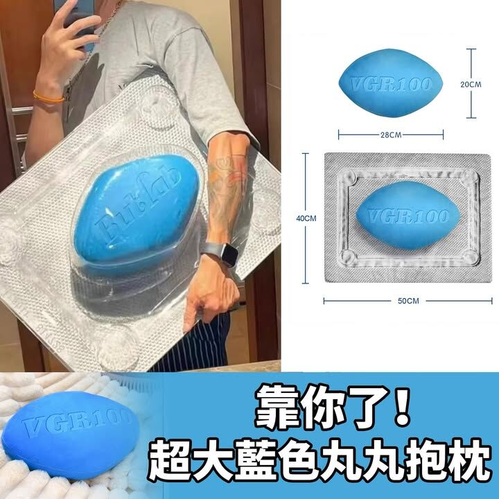 超大藍色丸丸抱枕