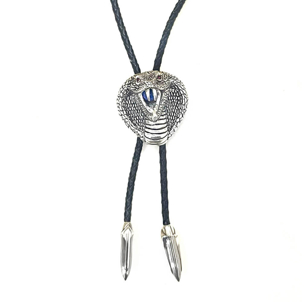 靈蛇 真皮皮繩 保羅領帶/Bolo Tie/美式領帶 - 現貨