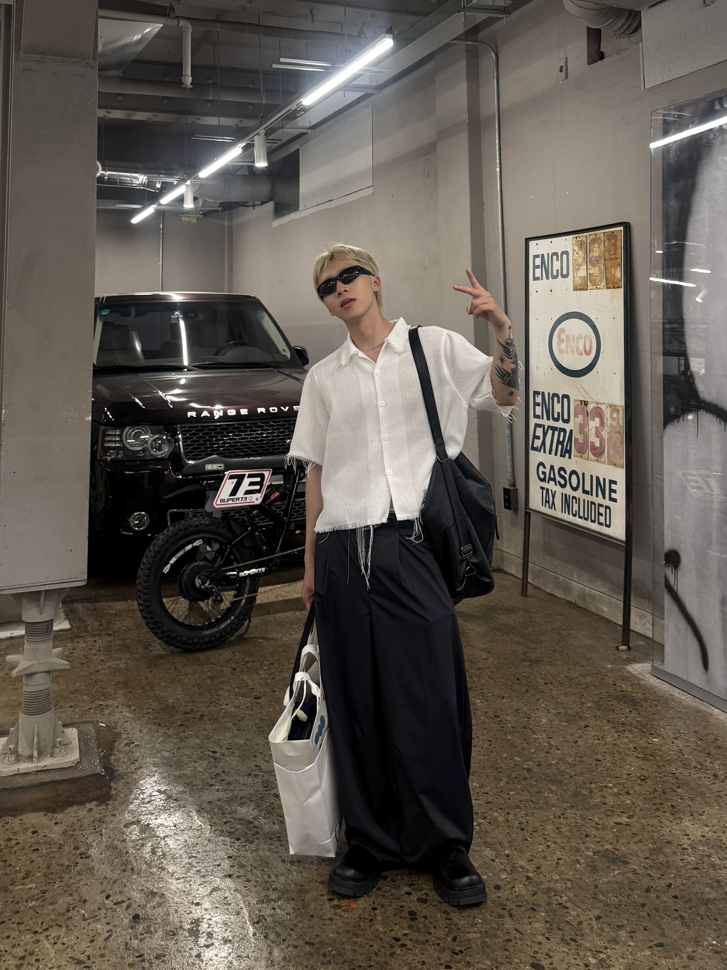 BOXY 城市花園 小香風 率性 不收邊 寬鬆 短袖 襯衫