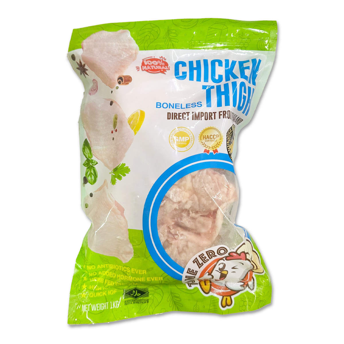 ZONE ZERO - 泰國100%天然無激素去骨雞脾扒(約950-1000g)｜無添加｜無荷爾蒙｜雞扒｜鮮嫩多汁(急凍-18°C)
