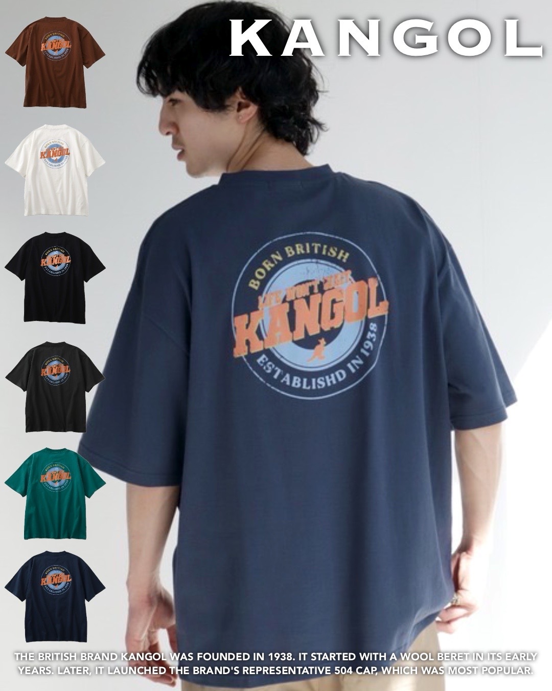 #現貨 日本限定 KANGOL 圓環字體 印花短踢 六色