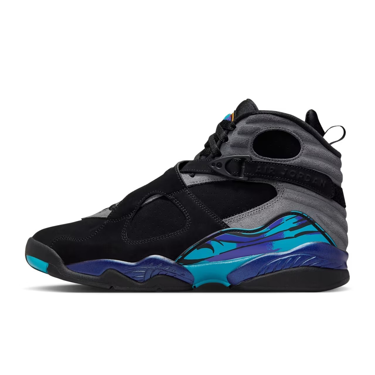 Air Jordan 8 Retro ( 2025 ) Aqua 藍紫黑 籃球鞋 復刻 305381-006