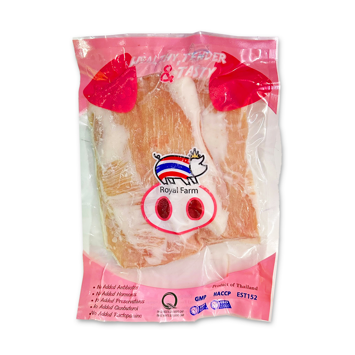 皇室農場 - 泰國天然豬頸肉(約350-380g)│爽脆│完美油花│無抗生素│無荷爾蒙 │無瘦肉精(急凍-18°C)