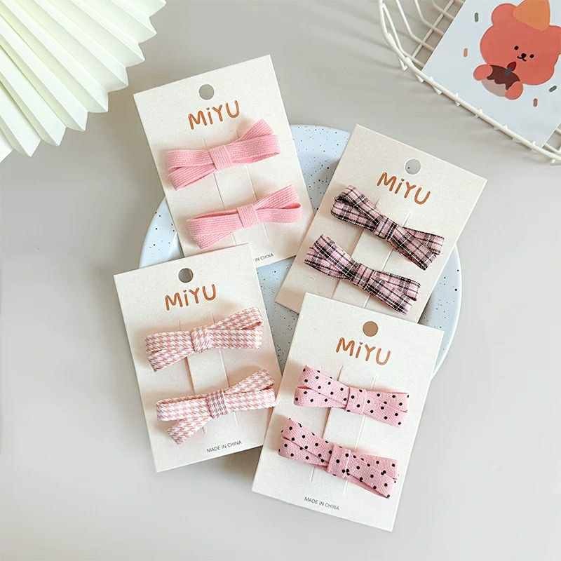 甜美粉色系蝴蝶結髮夾