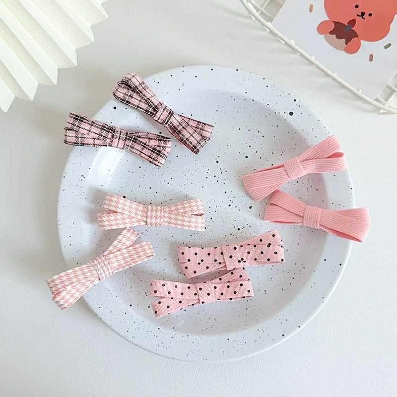 甜美粉色系蝴蝶結髮夾