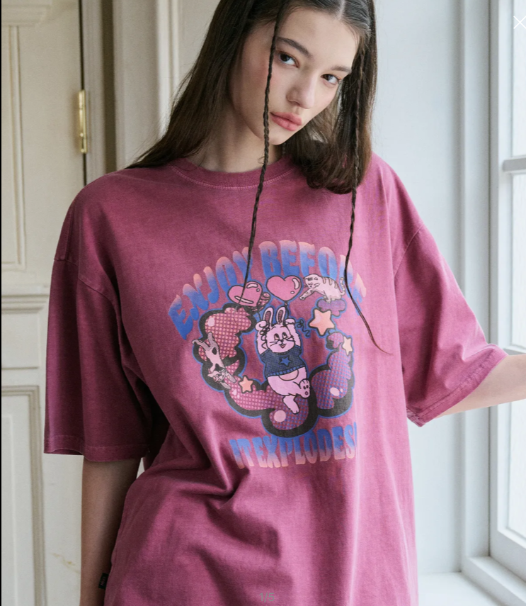 CPGN STUDIO / Xplo Bunny Pigment Short T-shirt / Dusty Pink /   JUL25