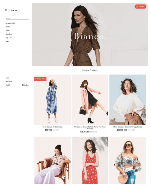 SHOPLINE 商店版型