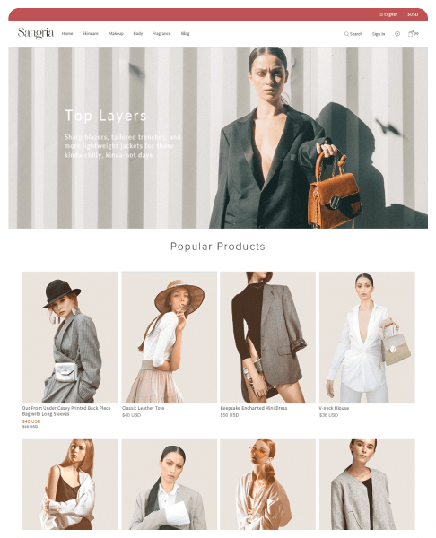 SHOPLINE 商店版型