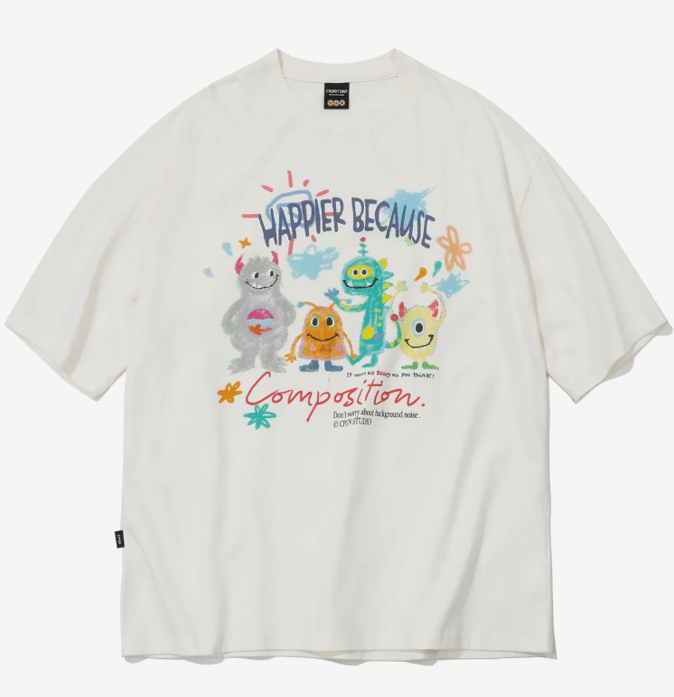 CPGN STUDIO / DTP Happy Day Short T-shirt / Cream white /   JUL25