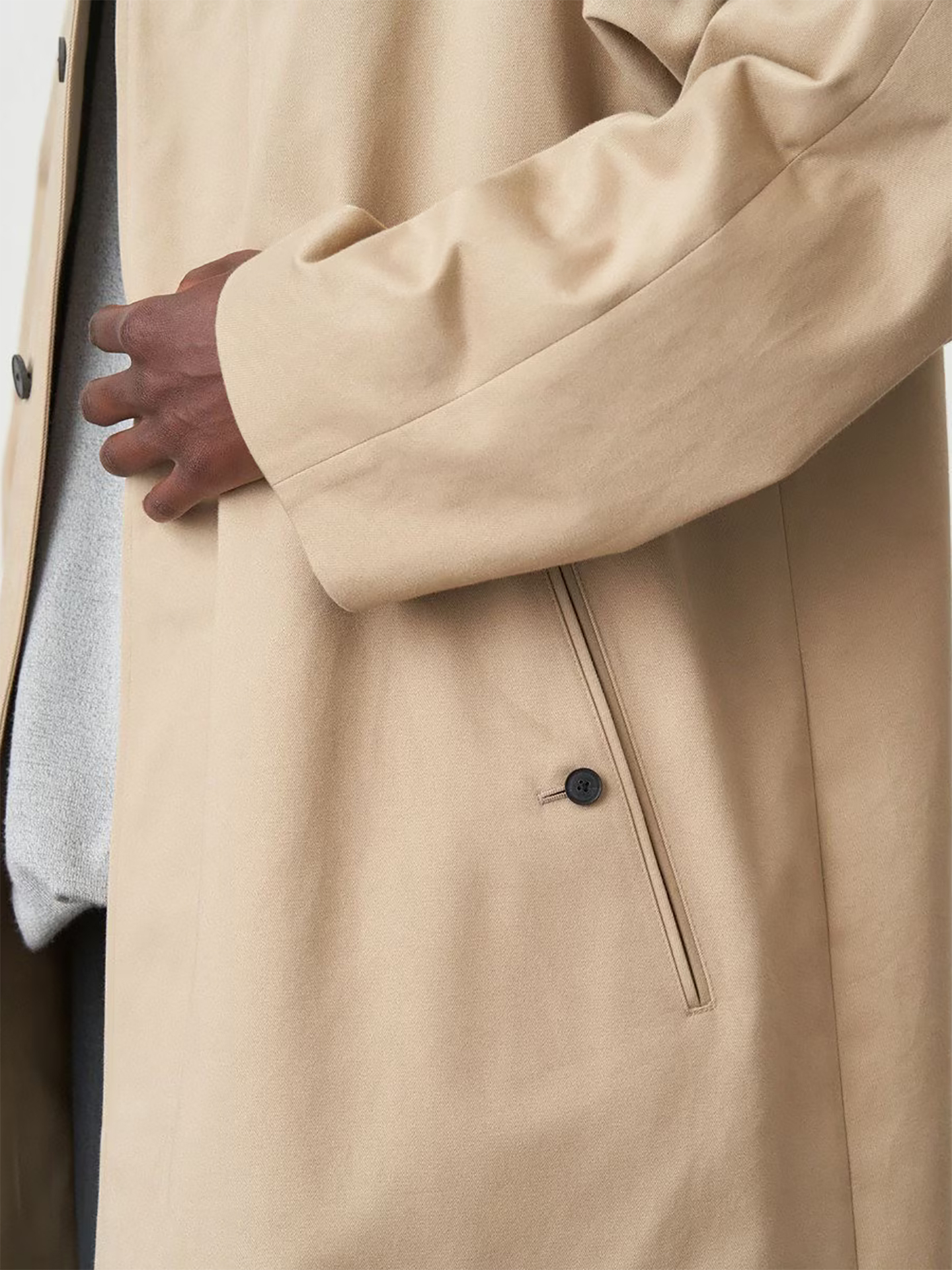 ATON West Point Balmacaan Coat Beige