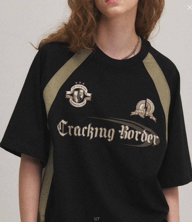 CPGN STUDIO / Cracking Reglan short T-shirt / black /  JUL25