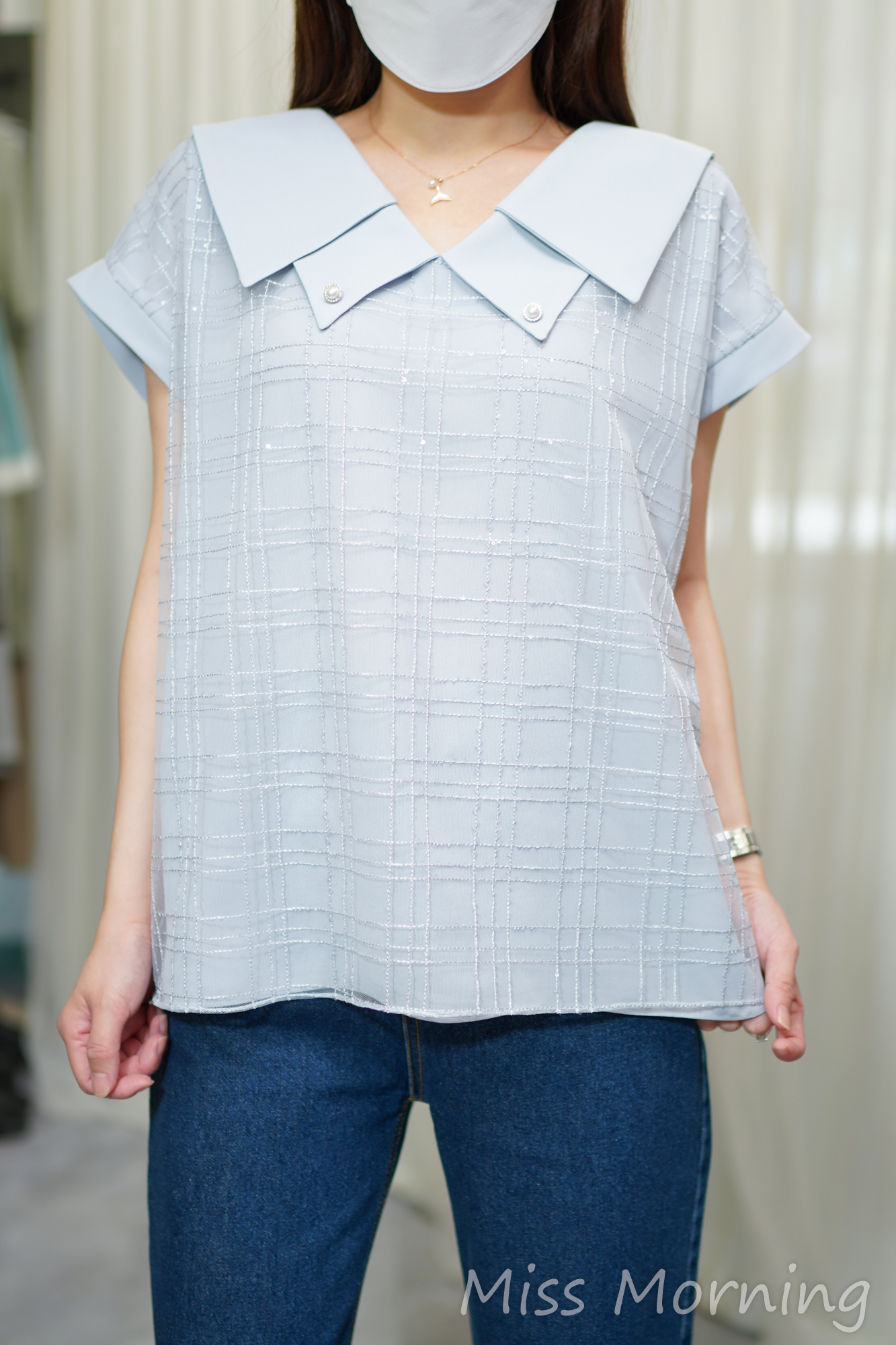 層次感免燙雪紡衫(14723)