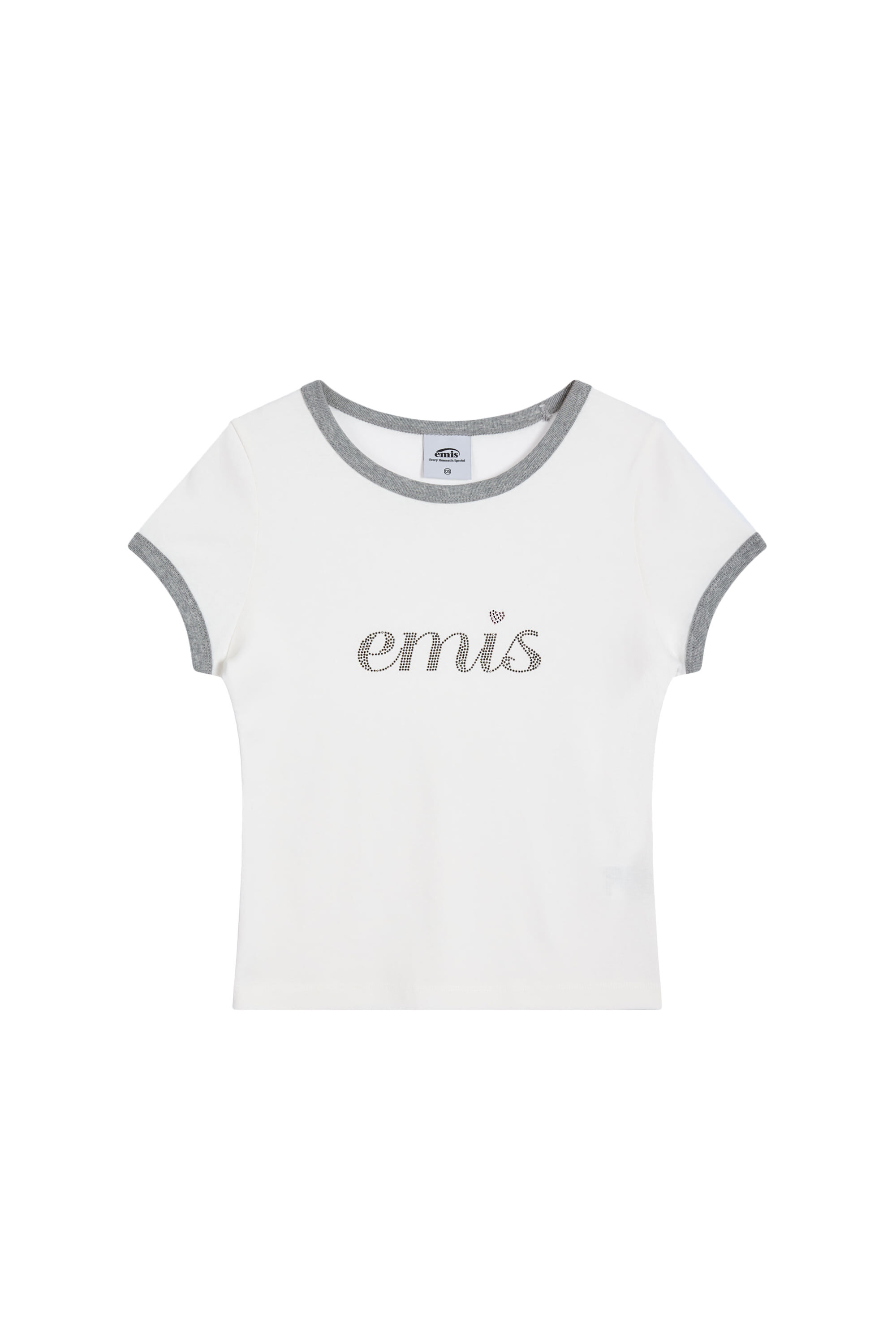 【EMIS】 LETTERING RHINESTONE T-SHIRT /追跡付 EMIS LETTERING RHINESTONE T-SHIRT