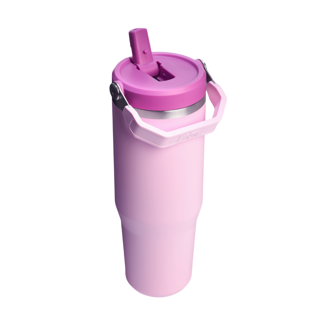 STANLEY 經典系列 IceFlow 手提吸管杯2.0 0.88L /  春櫻粉