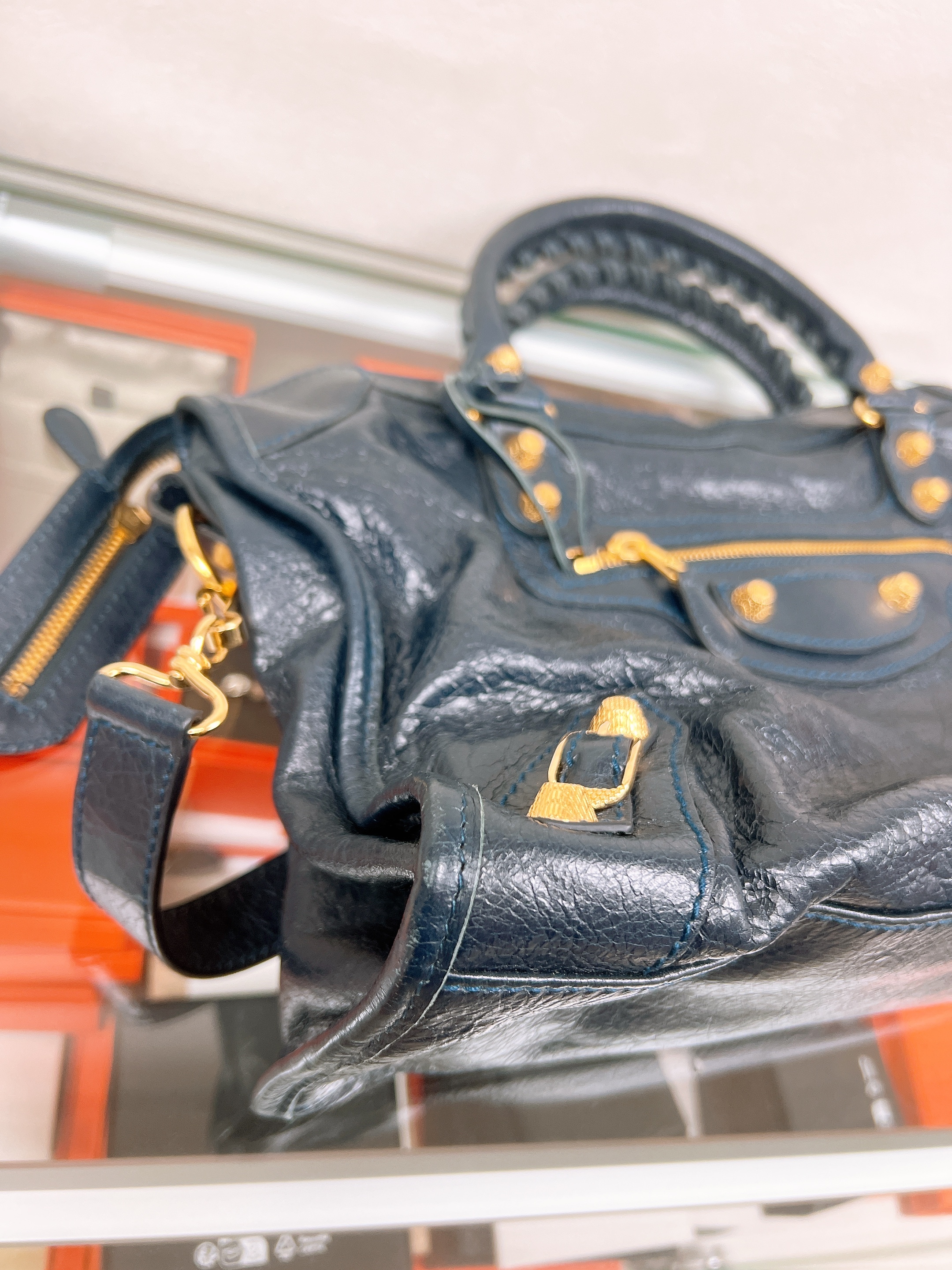 Balenciaga city medium navy