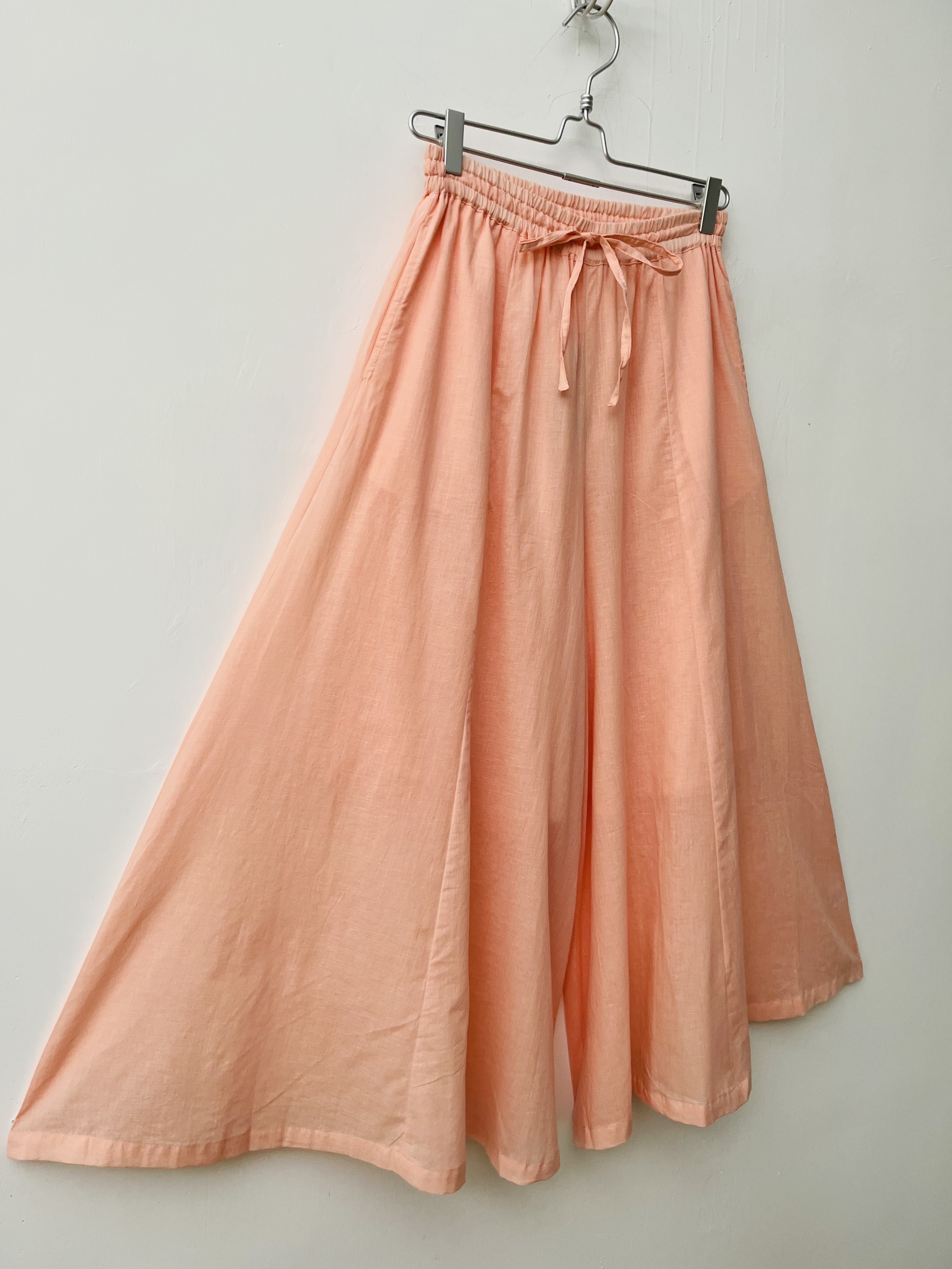 kapuwa粉橙色全橡筋裙褲