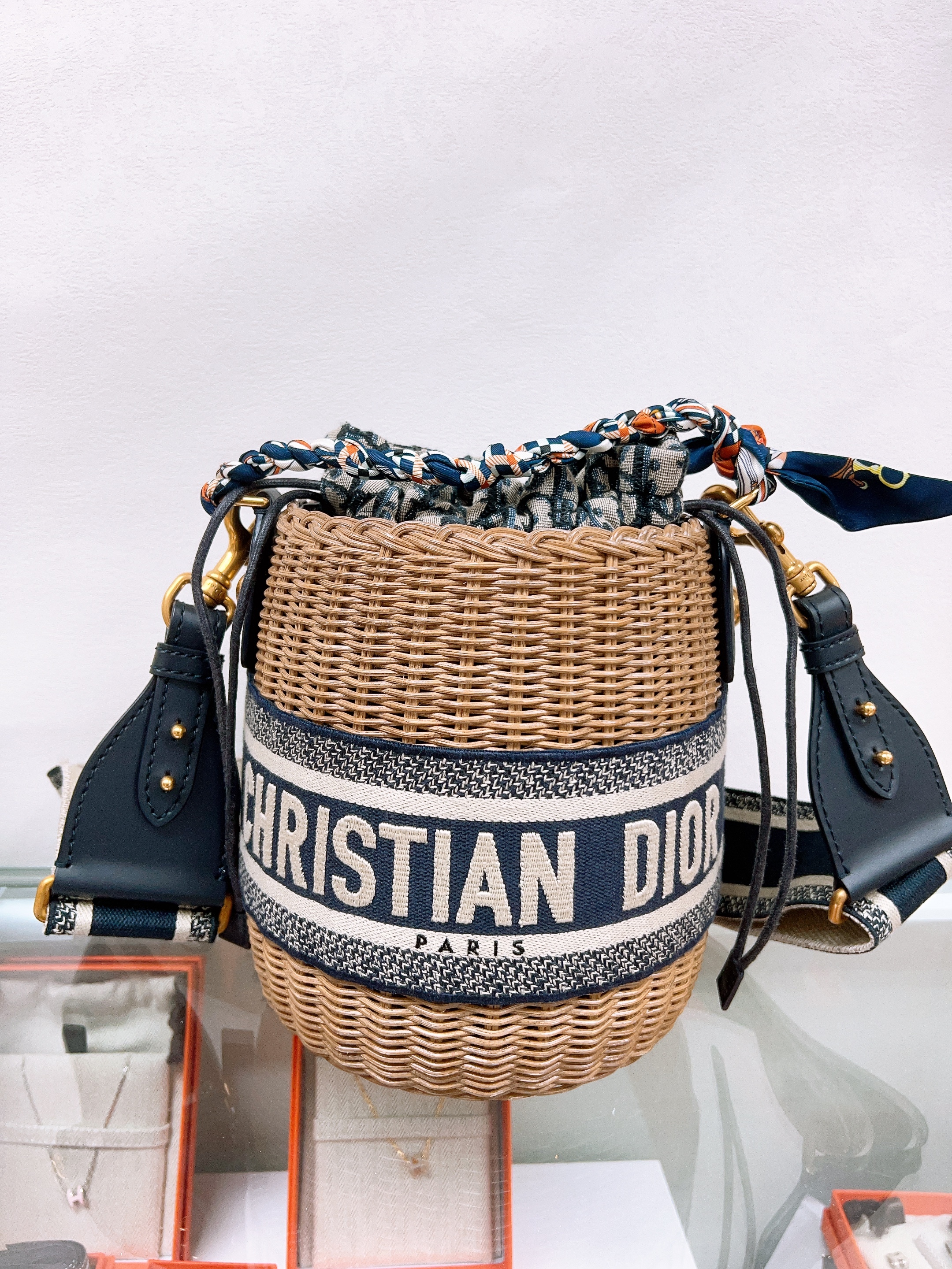 Dior picnic wicker basket