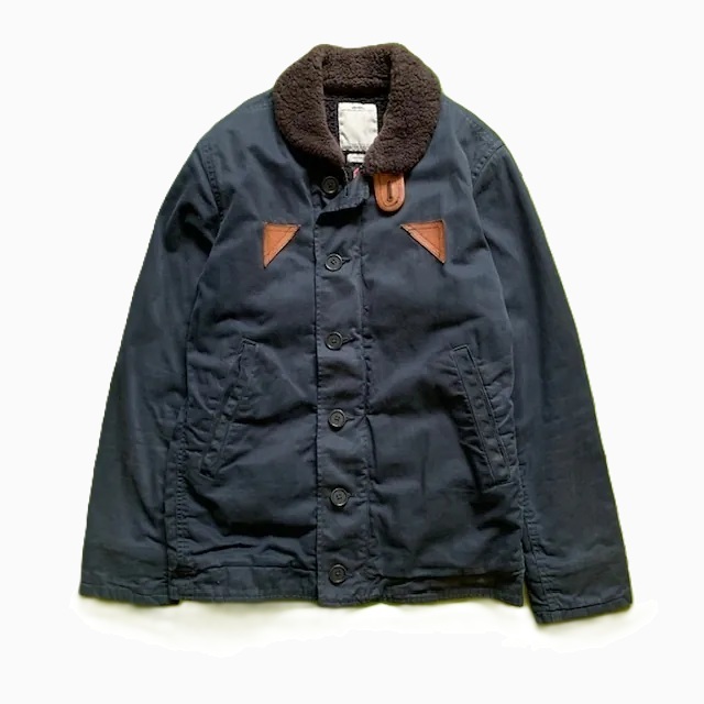 VISVIM DECKHAND WINDSTOPPER JACKET (( USED A )) 中古美品 - NAVY SIZE 1 PRE ORDER ITEM (預訂中)