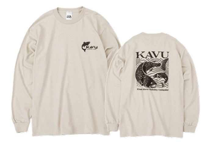 KAVU 日版 Fish LS Tee #19823035 ( 027 Sand )