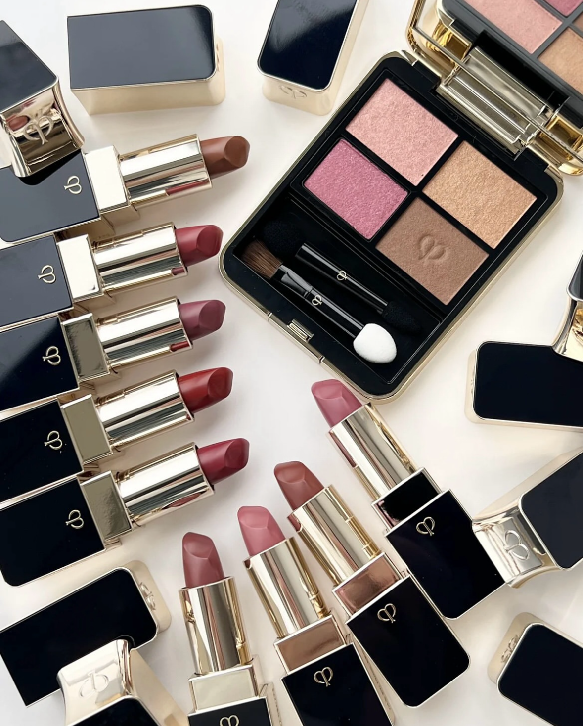 Cle de Peau Beaute Eye Color Quad & Rouge A Levres Lipstick 四色眼影組合 & 柔亮唇膏