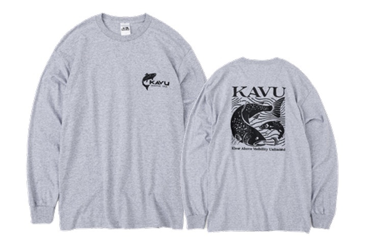 KAVU 日版 Fish LS Tee #19823035 ( 033 Sports Grey )