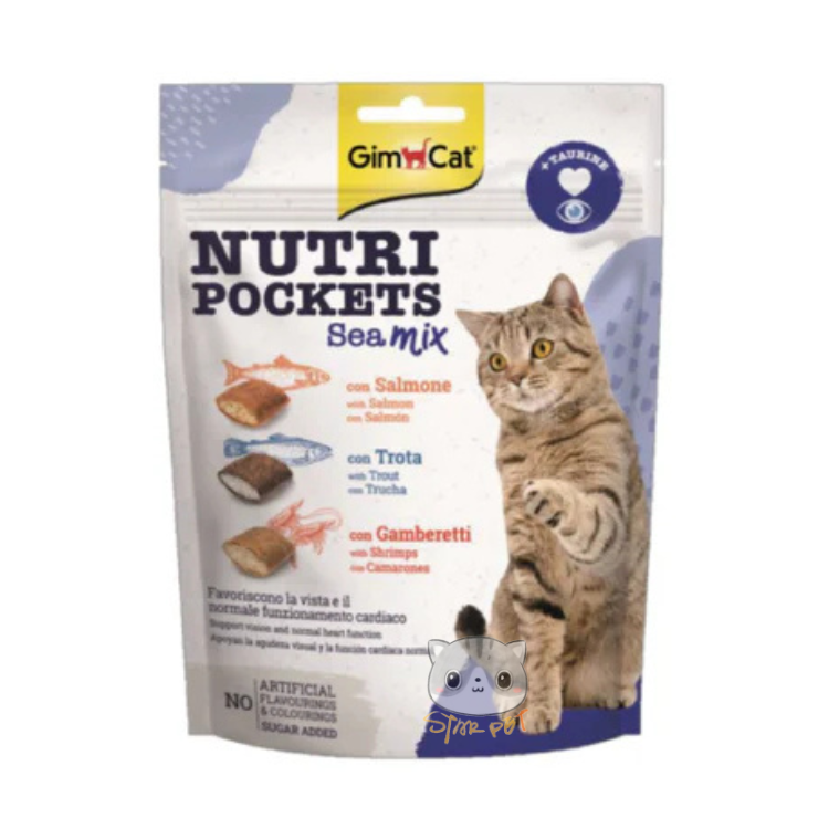 Gimcat 多種海鮮牛磺酸貓脆夾心貓小食 150g