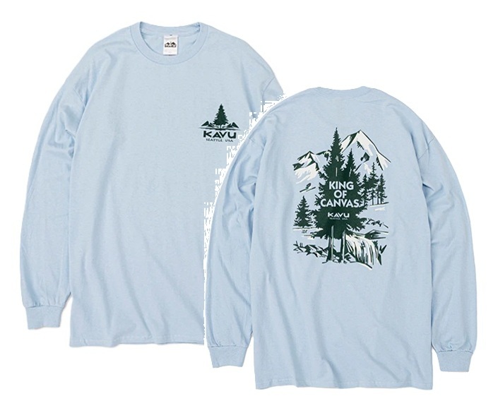 KAVU 日版 Tree LS Tee #19823033 ( 022  Light Blue )