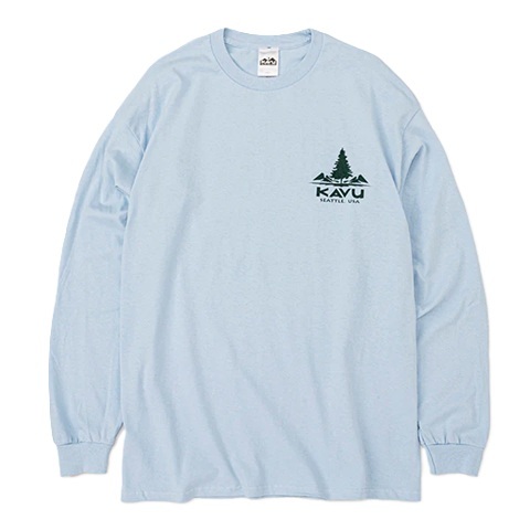 KAVU 日版 Tree LS Tee #19823033 ( 022  Light Blue )