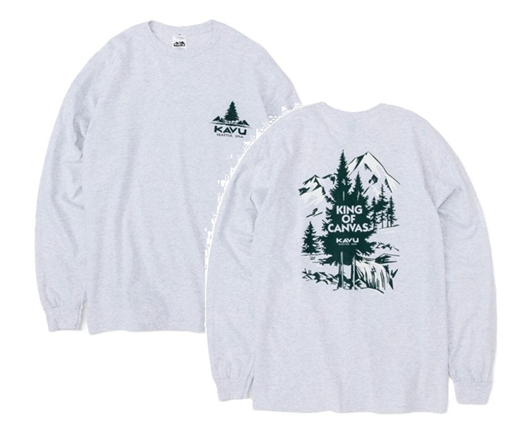 KAVU 日版 Tree LS Tee #19823033 ( 023 Ash )