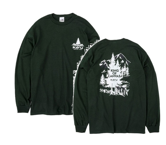 KAVU 日版 Tree LS Tee #19823033 ( 058  Forest )