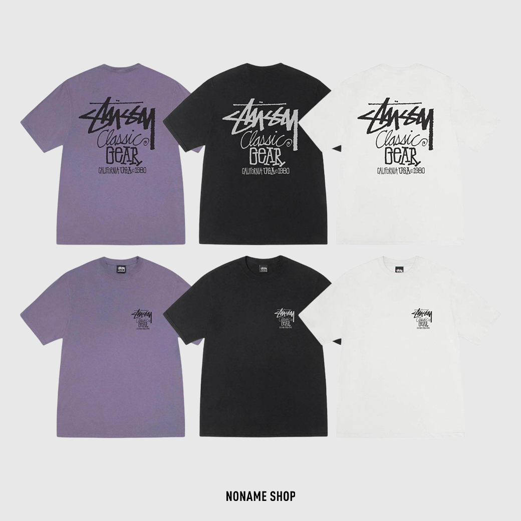 STUSSY SS25 CLASSIC GEAR 草寫 文字 短袖 三色 (男款)