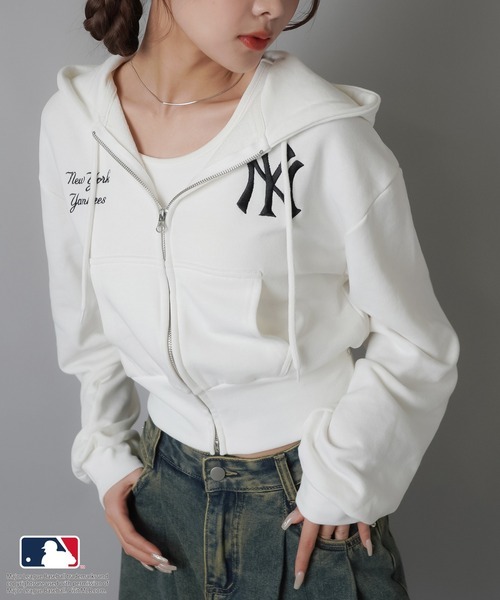 日本🇯🇵連線 MLB 日本支線 短版拉鍊連帽外套 隊徽 短版 休閒 外套 連帽衫 雙頭拉鍊設計 5款(任買兩件711免運)/預購