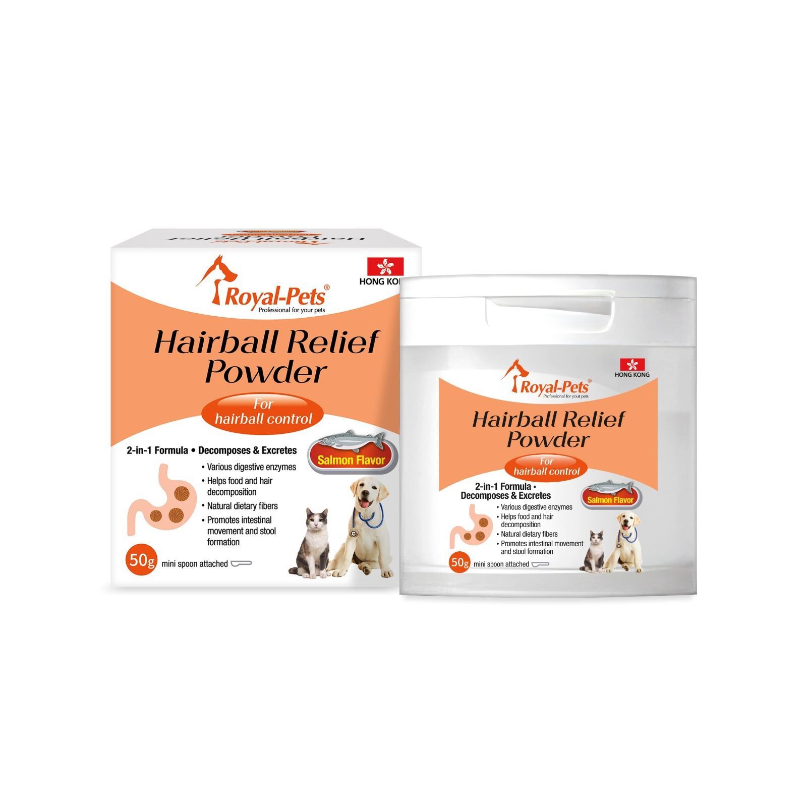 Royal-Pets Hairball Relief Powder(Salmon Flavor) 50g (cats & dogs)