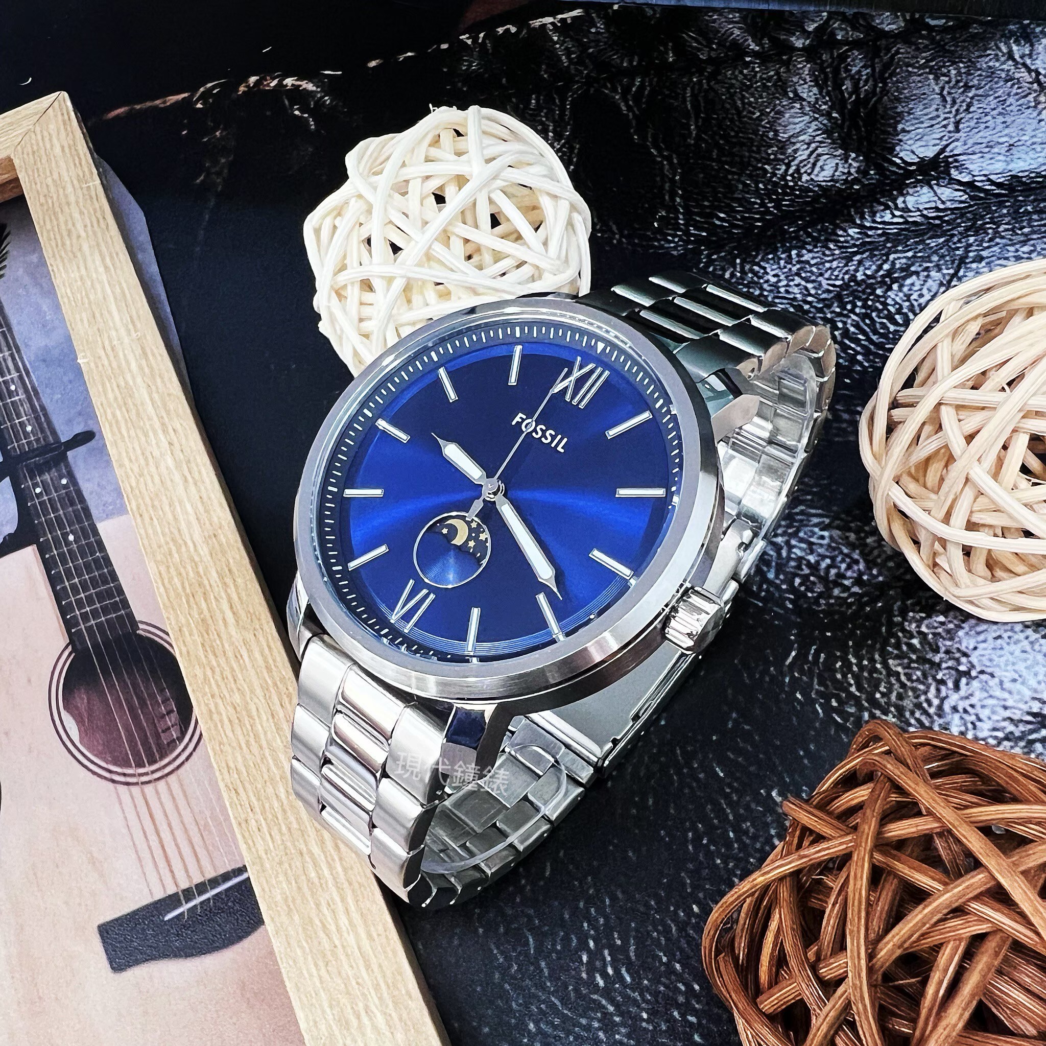 【FOSSIL】美式經典日月相腕錶BQ2909 42mm 現代鐘錶