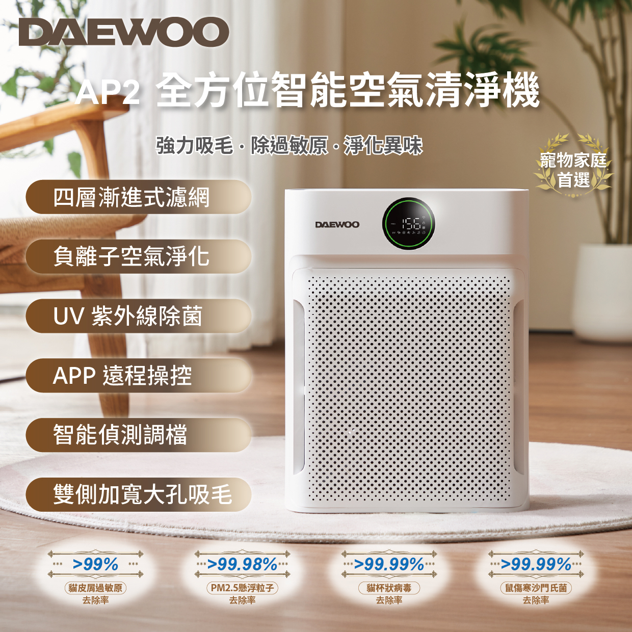 DAEWOO AP2 Smart Wi-Fi Air purifier