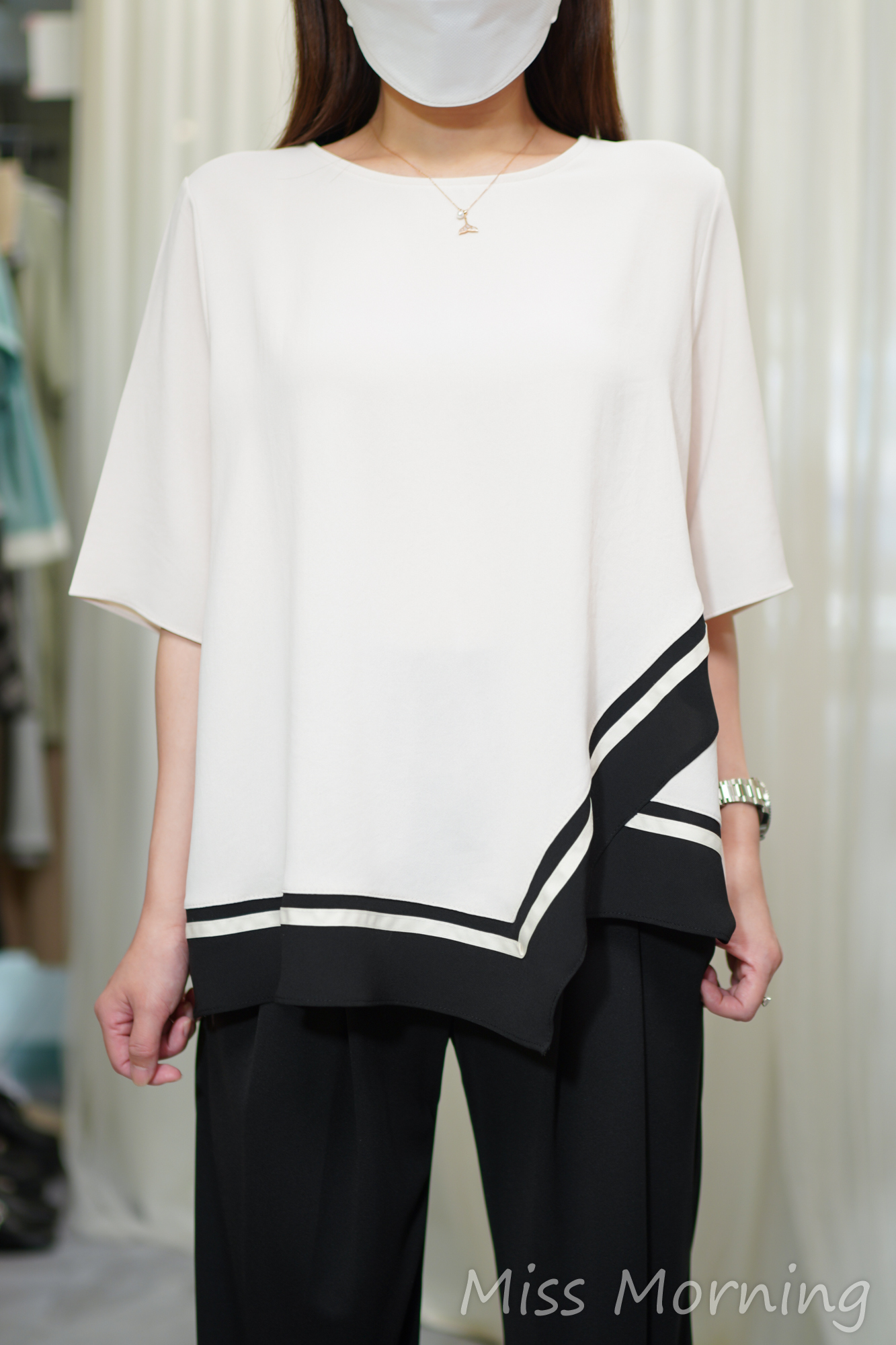 遮肉好手感雪紡上衣(14724)