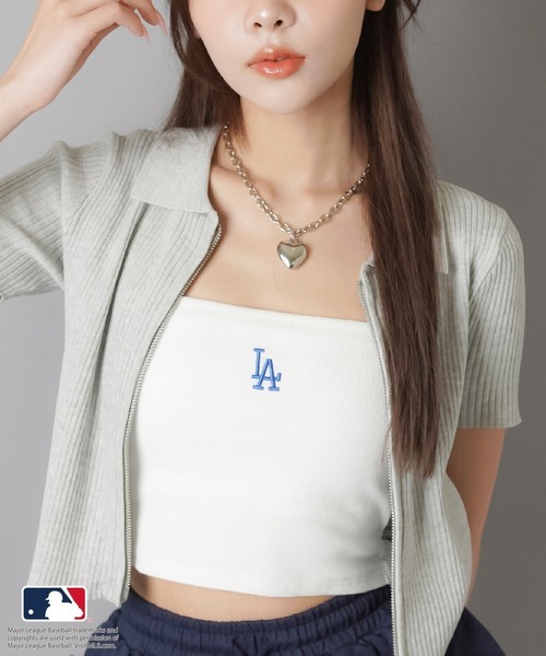 日本🇯🇵連線 MLB 日本支線 隊徽刺繡吊帶小背心 帶胸墊 小可愛 隊徽 刺繡 背心 短版 4款(任買兩件711免運)/預購